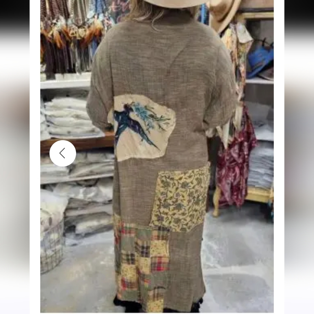A Rare Bird NWT Flyaway Duster Patchwork One Size… - image 2